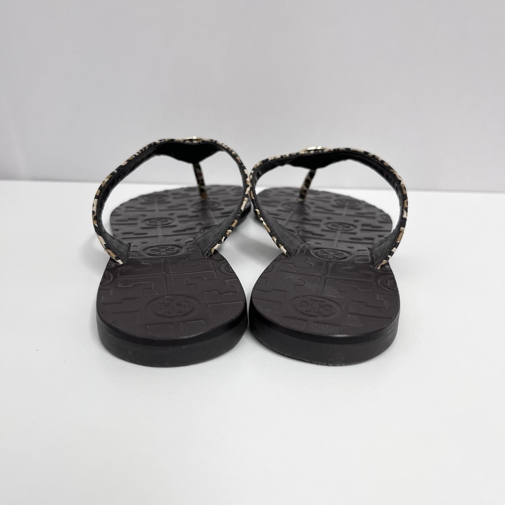 Tory Burch Thora Flats Sandals Shoes Animal Print Barely Worn Size 6 M - Picture 5 of 6